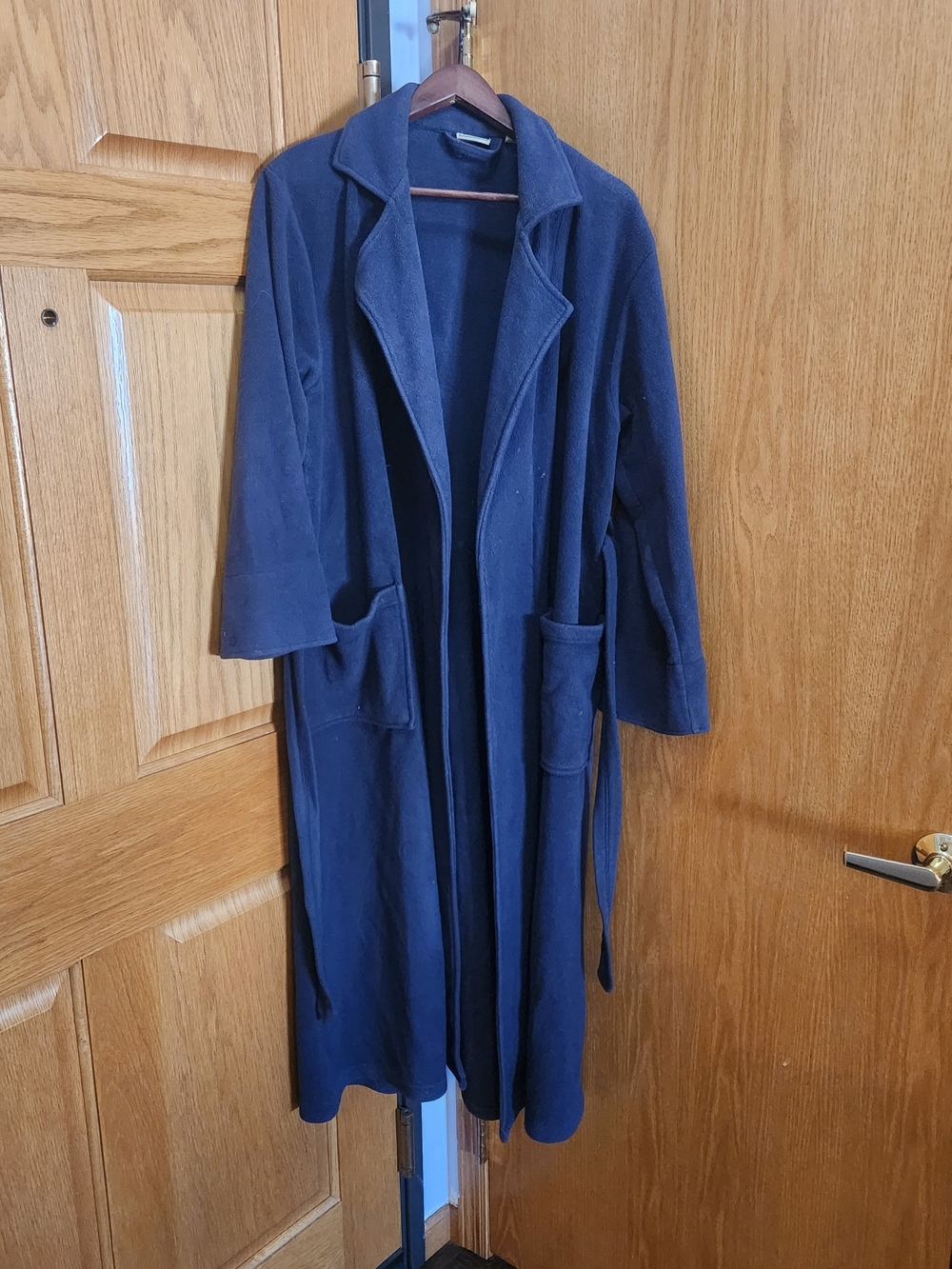 L.L. Bean Navy Night Robe with Pockets